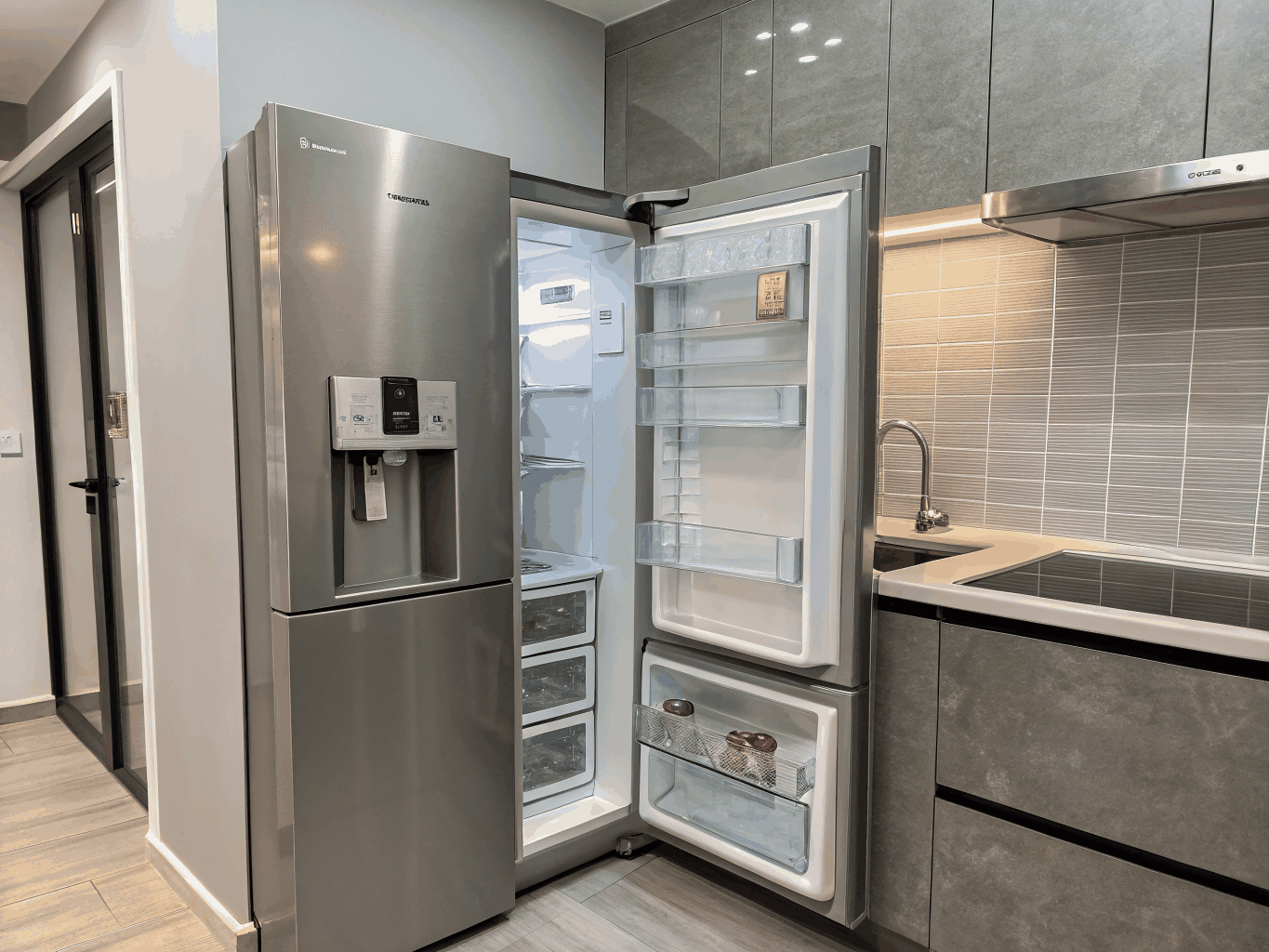 Bosch stainless steel French door refrigerator interior cooling repair