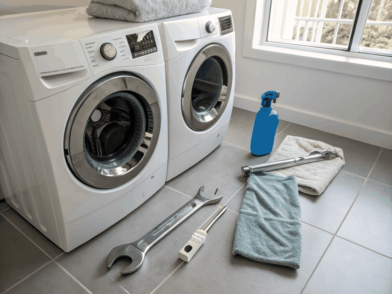 Kenmore Elite washer and dryer repair with direct drive motor inspection