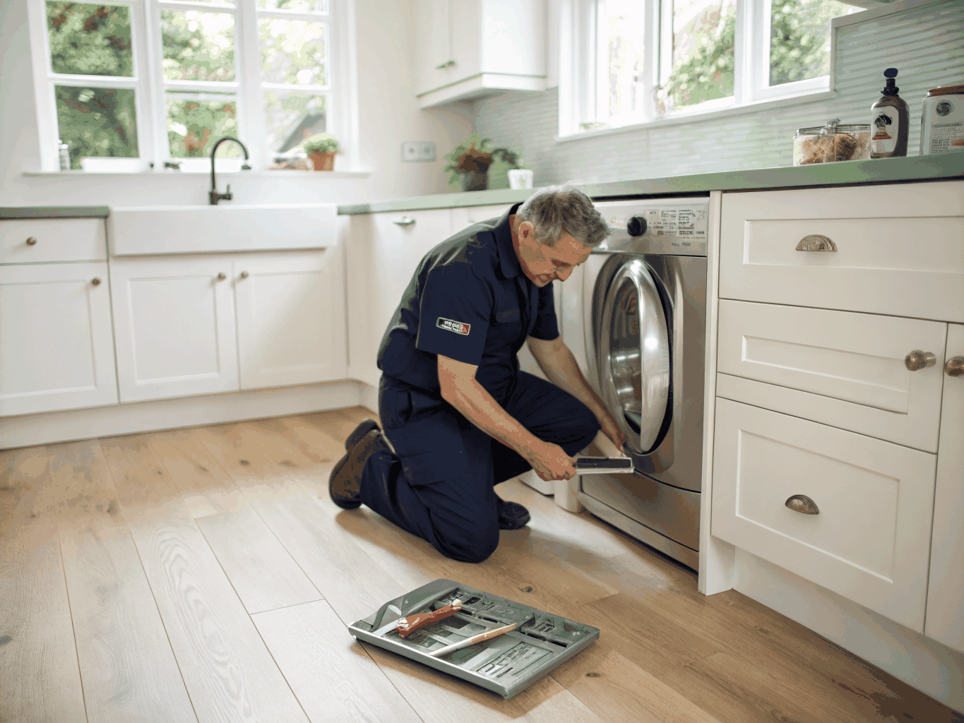 Technician servicing kitchen and commercial appliances in Mableton GA