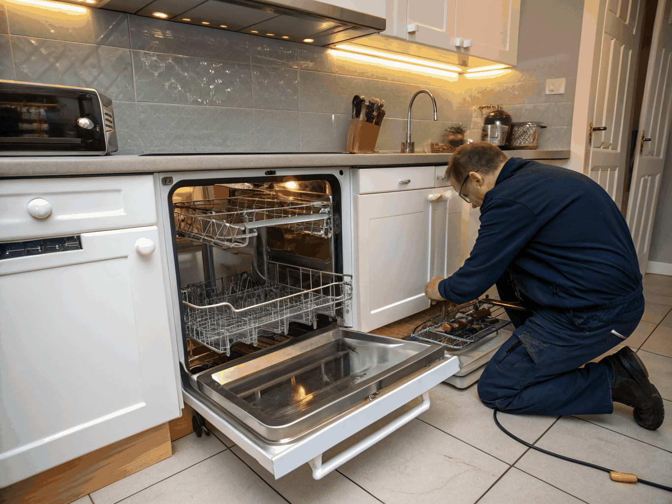 Modern stainless steel dishwasher repair in Mableton GA