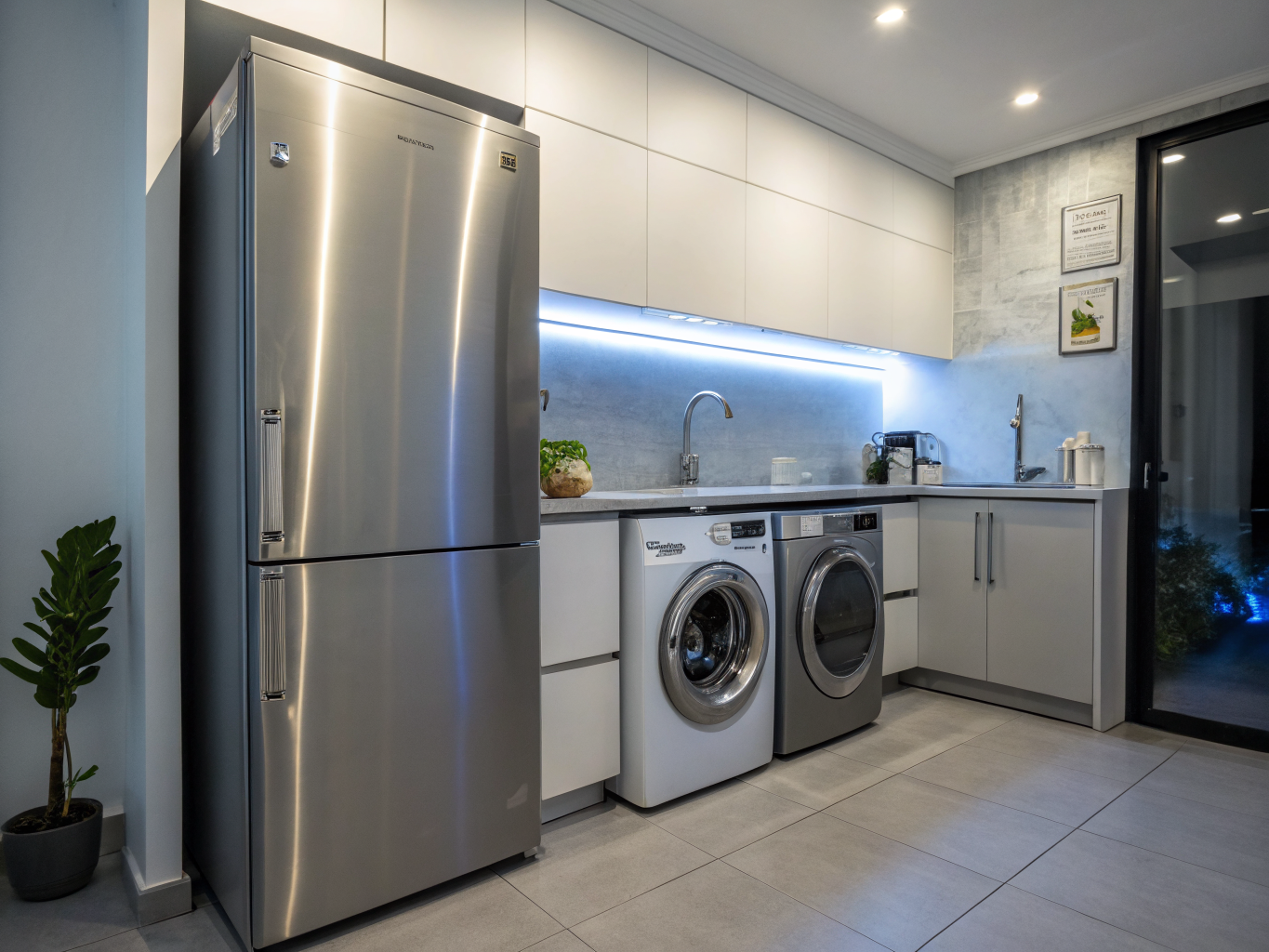 Samsung kitchen and laundry appliances under professional diagnostic inspection in Mableton GA