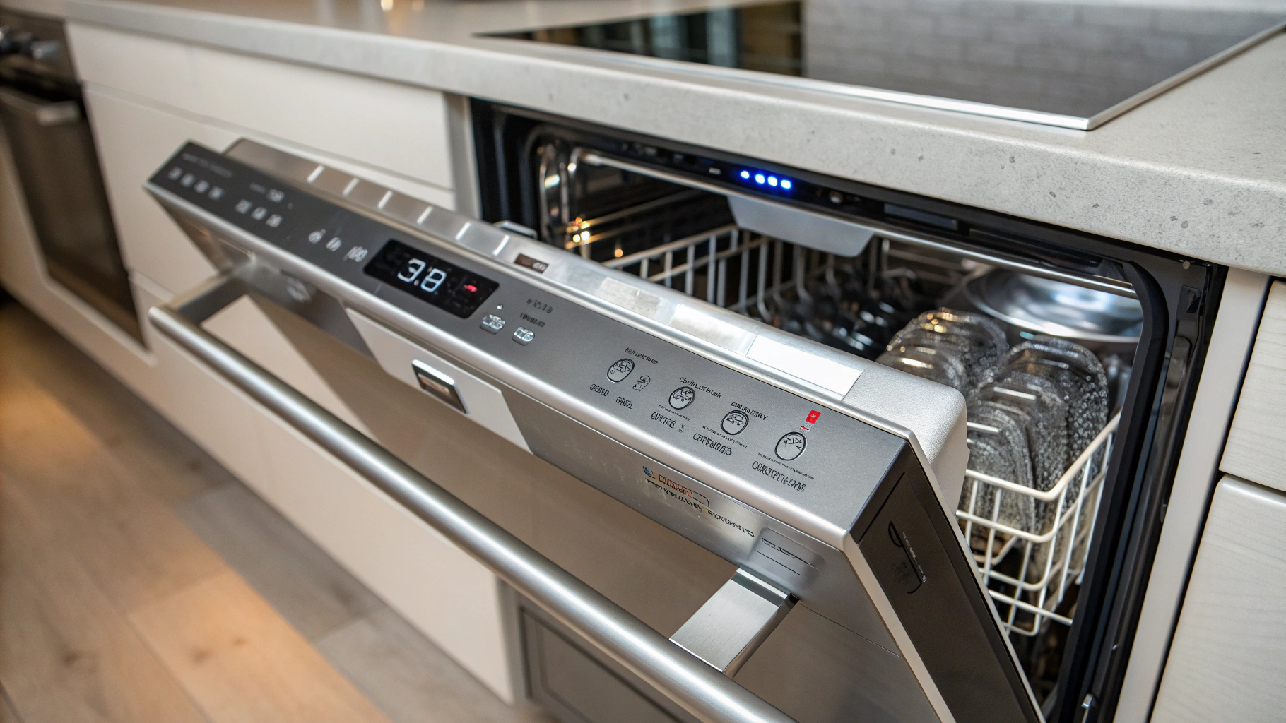 Samsung StormWash dishwasher internal rack and spray arm
