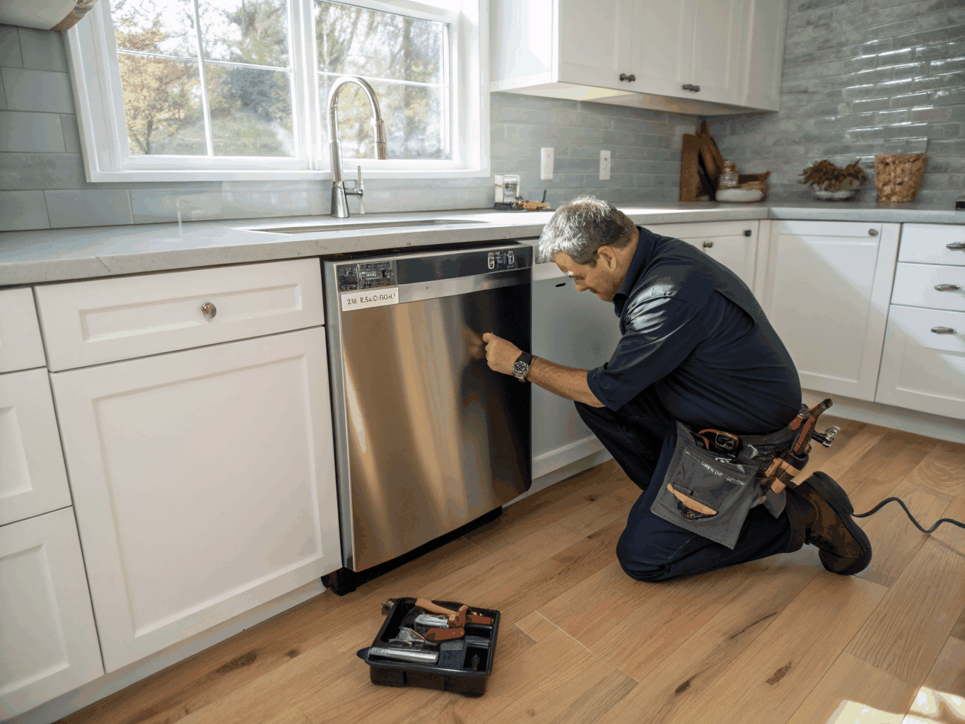 Certified technician diagnosing a premium Bosch home appliance